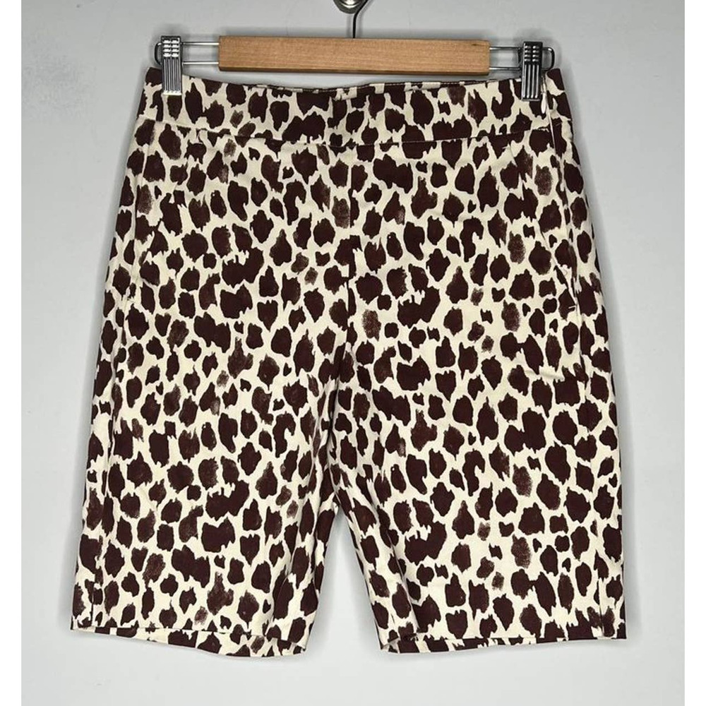 J CREW NWT Slim Bermuda Shorts Giraffe Print Size 2